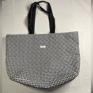 Scout Plus 1 Brooklyn Checkham Black White Quilted Poly Twill Discontinued Tote